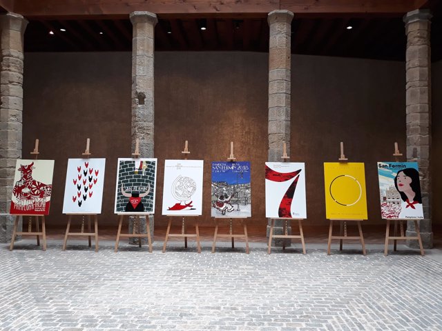 Los ocho carteles finalistas del concurso de Sanfermines 2018