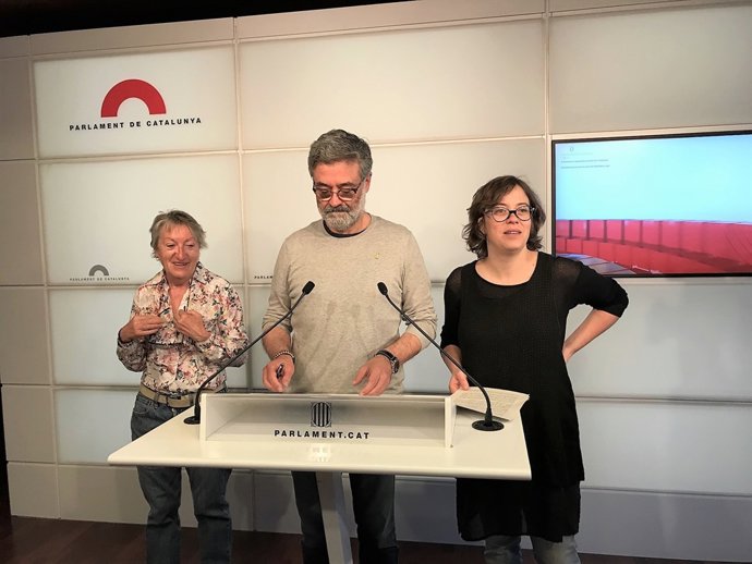 Carles Riera, Eulàlia Reguant, Isabel Guernica (CUP)