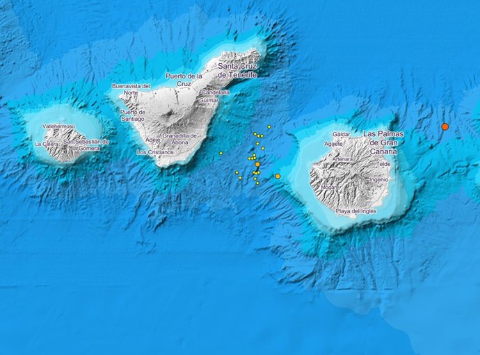 Zona donde se registran los seísmos