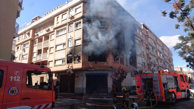Incendio en una vivienda de Albal (Valencia)