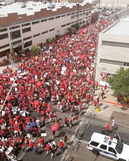 Manifestación de profesores en Arizona