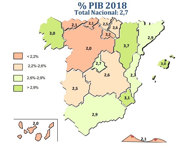 Mapa PIB 2018