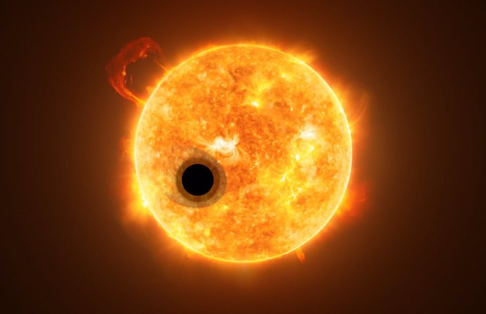 Impresión artística del exoplaneta WASP-107b