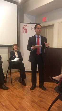 El rector de la Universidad Rey Juan Carlos, Javier Ramos, en Harvard