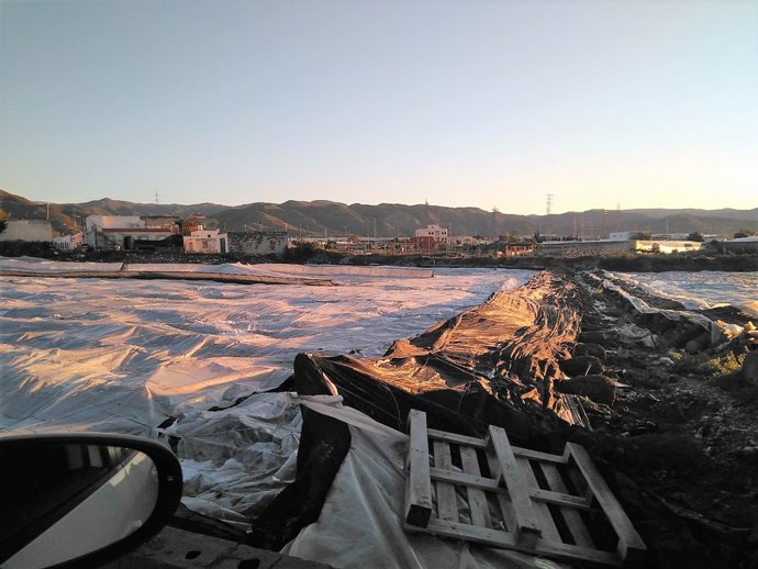 Invernadero dañado por granizo en el Poniente almeriense