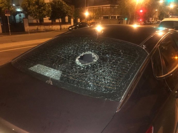 Imagen aportada por el denunciante respecto al coche atacado.