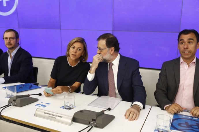 Rajoy, Cospedal y Fernando Martínez Maillo en la Junta Directiva Nacional