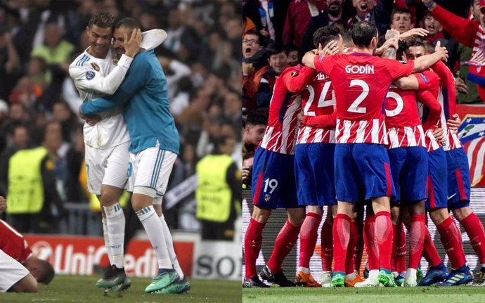Real Madrid y Atlético de Madrid, montaje