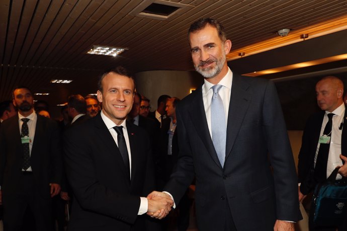 Emmanuel Macron y Felipe VI