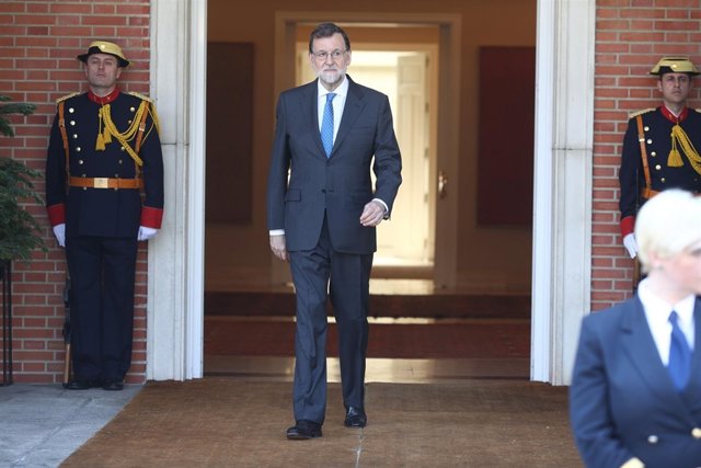 Rajoy recibe en la Moncloa al presidente de Portugal, Marcelo Rebelo de Sousa