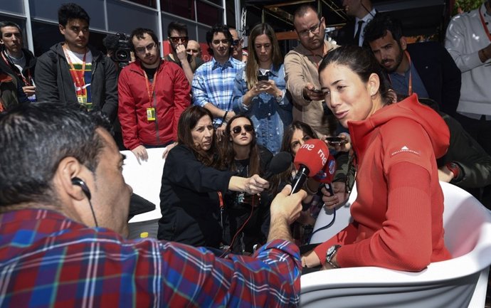 Garbiñe Muguruza en el Mutua Madrid Open