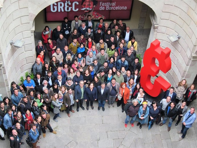 Alcaldesa Ada Colau,dtor. Grec Francesc Casadesús, presentando el Grec 2018