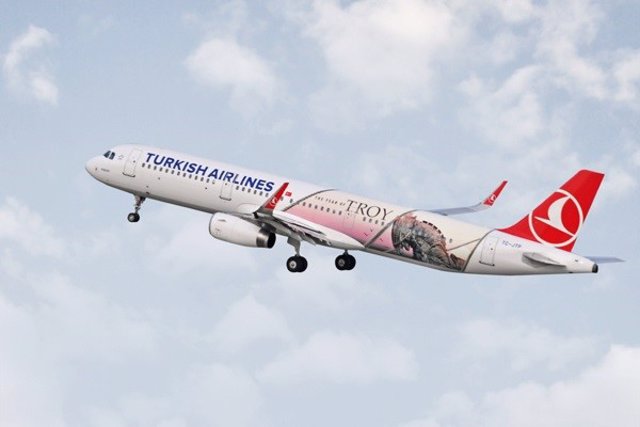 AviÃ³n temÃ¡tico de Troya de Turkish Airlines
