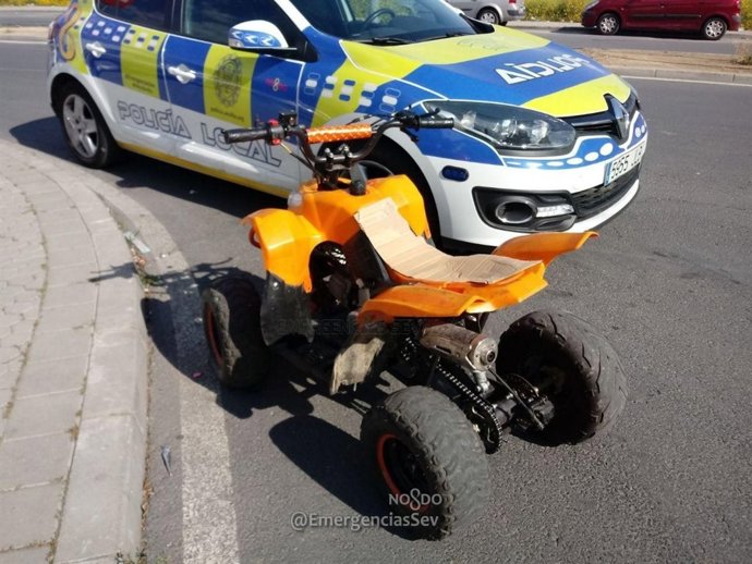 La Policía Local detecta a un niño de 7 años conduciendo un quad
