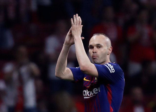 Andrés Iniesta en la final de Copa