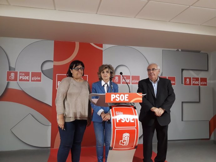 DOLORES CARCEDO, NATALIA GONZÁLEZ Y VICENTE ÁLVAREZ ARECES (PSOE)