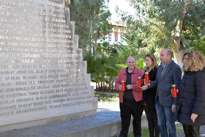 Acto de homenaje del PSOE de Diputación a víctimas exterminadas en Mathausen
