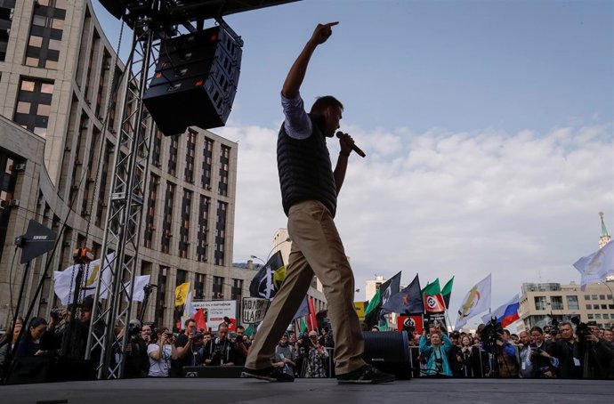 Alexei Navalny manifestación en Moscú