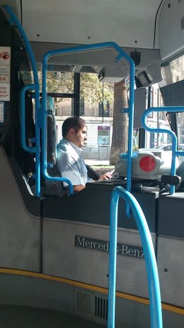 Mampara en autobús de EMT de Palma