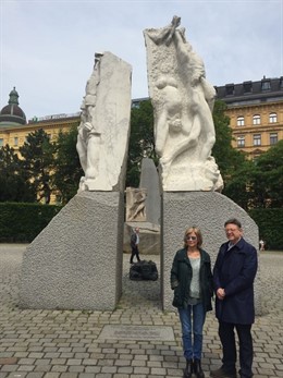 Ximo Puig y Gabriela Bravo en Gusen (Austria)