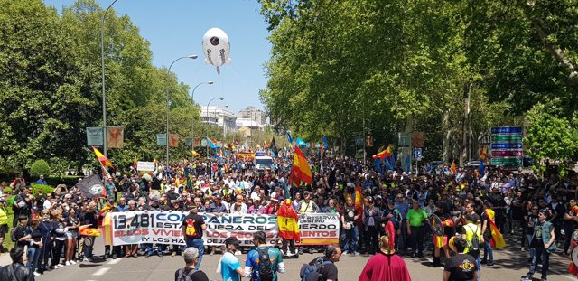Manifestación de policías y guardias civiles en Madrid