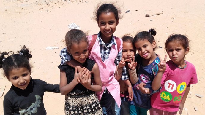 Niños saharauis del proyecto Vacances en Pau