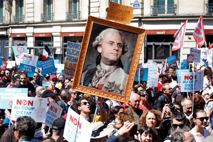 Manifestación contra Macron