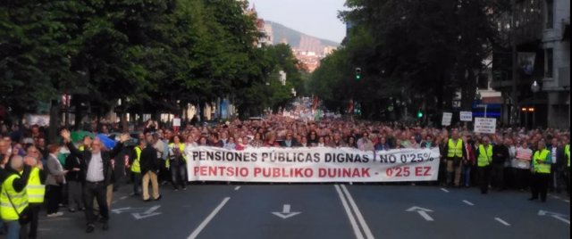 Manifestación pensionistas en Bilbao