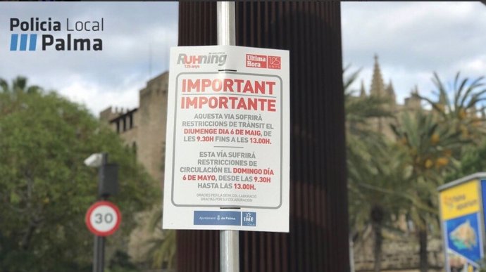 Restricciones circulatorias por la Mallorca Ruhning