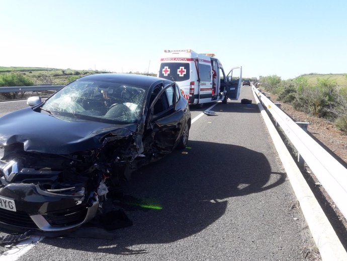 Accidente de tráfico en la A-66 en Aljucén.
