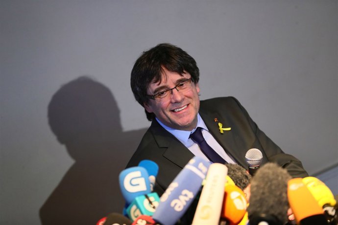  Carles Puigdemont dona una roda de premsa a Berlín