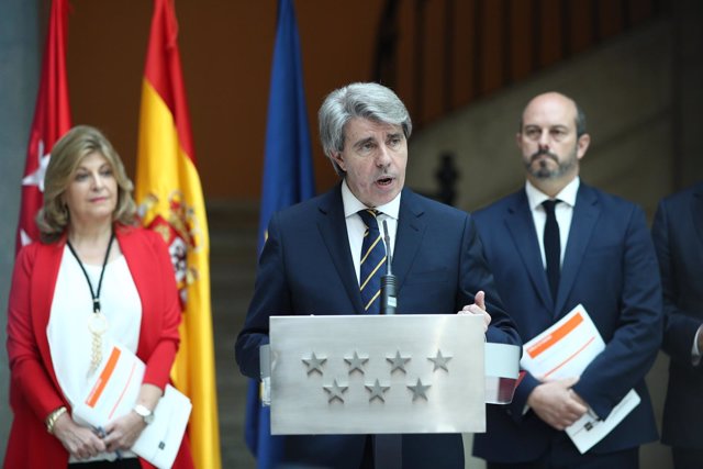 Rueda de prensa del presidente en funciones de la Comunidad de Madrid