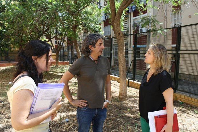 Eva Oliva en el colegio Manuel Giménez