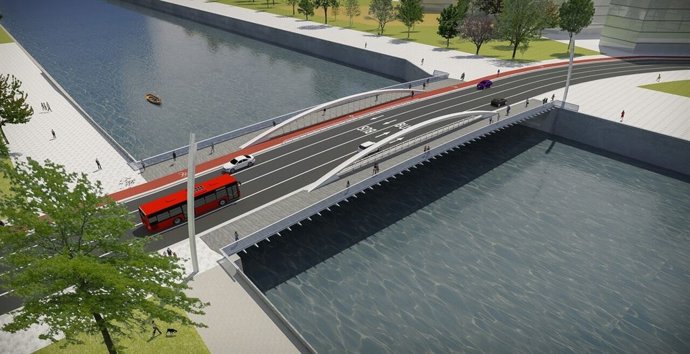 Puente que unirá Zorrozarurre con San Inazio