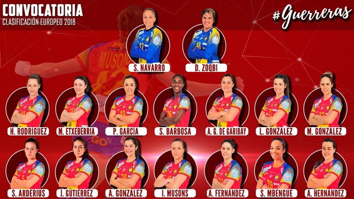 Convocatoria Guerreras para el Europeo de 2018