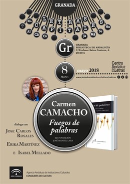 Cartel de la presentación de la antología 'Fuego de palabras' 