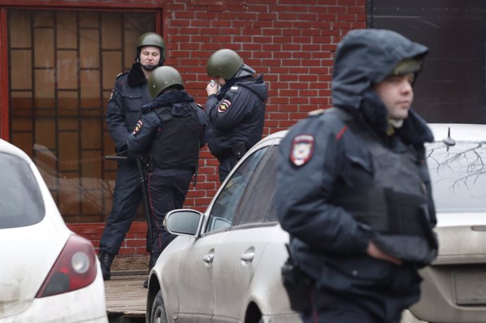 Policías en Rusia