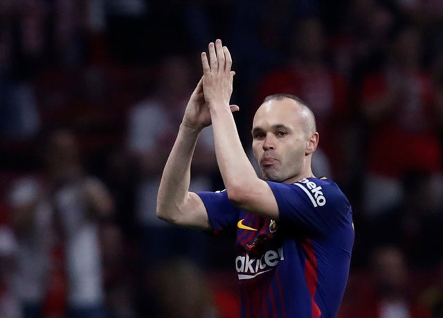 Andrés Iniesta en la final de Copa