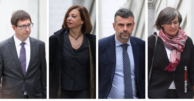 Tres exconsejeros catalanes y una exdiputada de la CUP llegan al Supremo