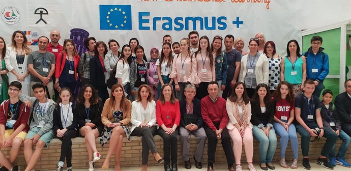 Los participantes en el Erasmus+ en el CEIP San Luis