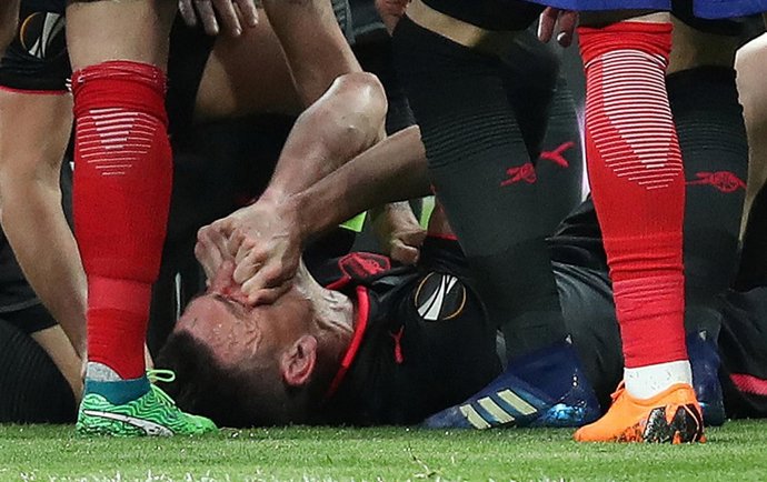El defensa francés del Arsenal Laurent Koscielny