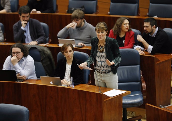 La portavoz de Podemos en la Asamblea de Madrid, Lorena Ruíz-Huerta