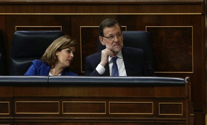 Mariano Rajoy y Soraya Sáenz de Santamaría en el Congreso