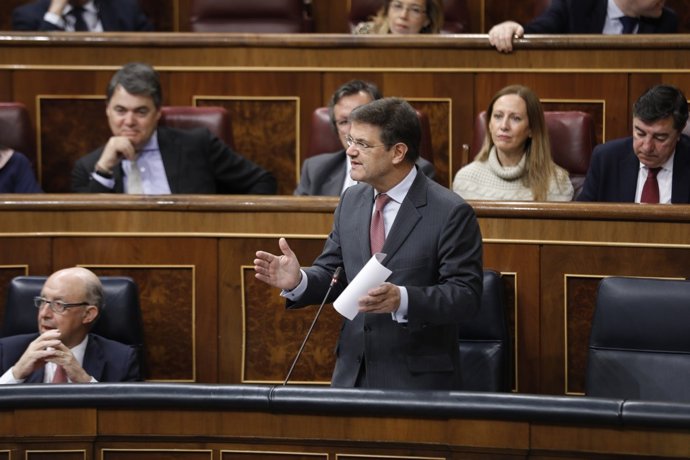 El ministre de Justícia, Rafael Catalá, en la sessió de control