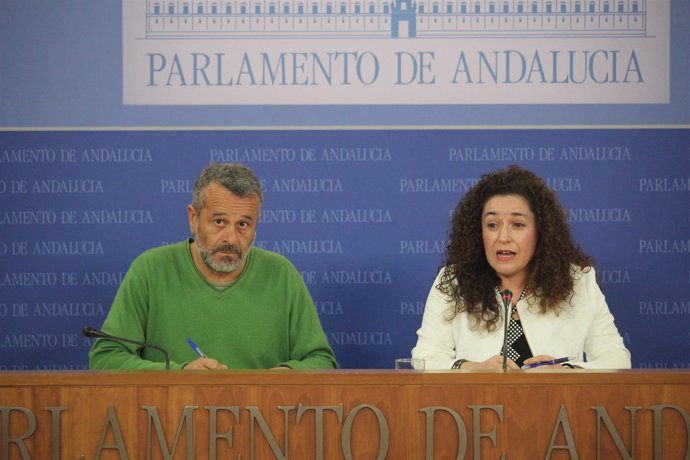 Los diputados de IULV-CA, José Antonio Castro e Inmaculada Nieto