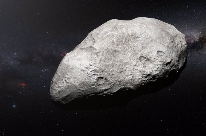Ilustración del asteroide exiliado '2004 EW95'