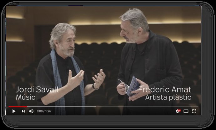 El artista Frederic Amat y el violagambista Jordi Savall