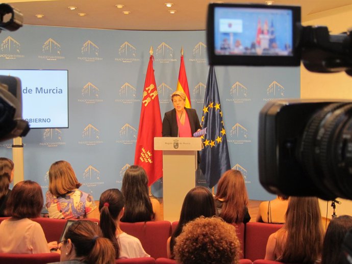 Noelia Arroyo, en la rueda de prensa posterior al Consejo