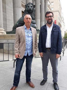 El diputado Joan Baldoví y el alcalde de Palma en el Congreso