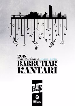 Cartel del programa Barrutiak Kantari